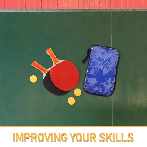 Abaodam Table Tennis Trainer Set with 2 Paddles, 3 Balls, and Storage Case, Indoor and Outdoor Table Tennis Equipment for Sports Training and Recreational Play