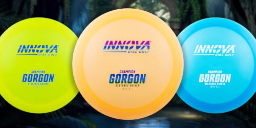 Innova Champion Gorgon Distance Driver, Control Disc Golf Driver with Straight Glide (Colors Will Vary) - size: 170-172g