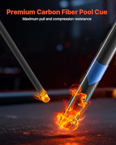 VEVOR Pool Cue, Pool Stick, 58 inch Billiard Pools Cue Stick with Multi-Layer Tip & ABS Connection Ring, Cues Sticks for Professional Pool Table, Bar, Home, Office - style: 1 Piece Pool Stick