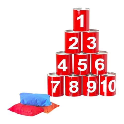 Toss Game Holiday Lawn Hand Eye Coordination Knockdown Can Game Set