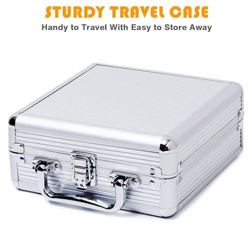 Yinlo Mexican Train Dominoes Set，Double 12 Dominoes with Train Sound Effect, Portable Travel Games, 91 Tiles Colored Number Domino Game Set with Aluminum Case, Ideal Gift