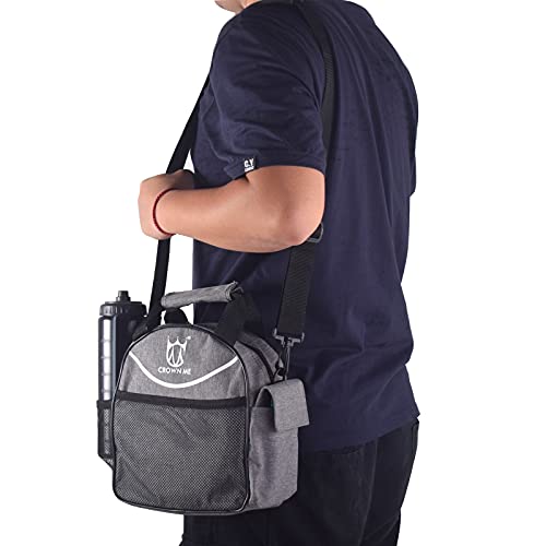 CROWN ME Disc Golf Set with 6 Discs and Mini Disc and Starter Disc Golf Bag - color: Grey