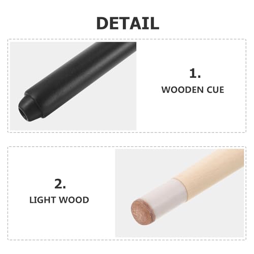 2Pcs 48Cm Short Pool Cue Stick for Kids, Lightweight Billiard Cue for Mini Pool Table Play, Perfect for Learning and Practice