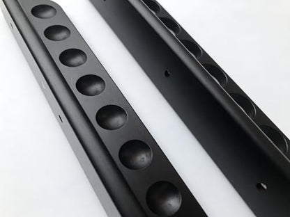 8 Pool Cue Rack, Wood Billiard Cue Rack Wall Mounted, Ideal for Pool Bars & Billiard Players