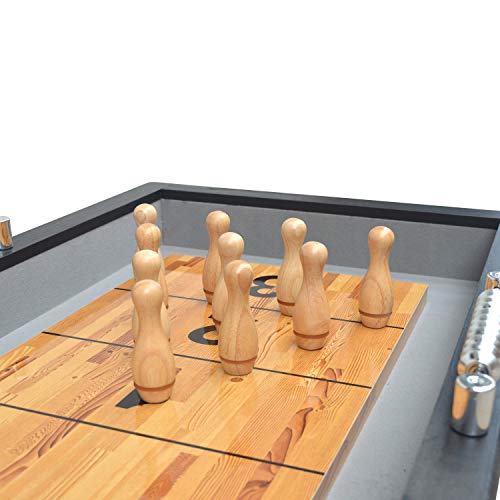 CROWN ME Shuffleboard Bowling Pin Set - style: solid-wood