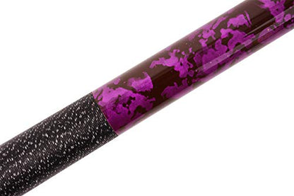58 inch Hand-Painted Series 2-Piece Billiard Pool Cue Stick with Irish Linen Wrap - color: Purple, size: 20oz