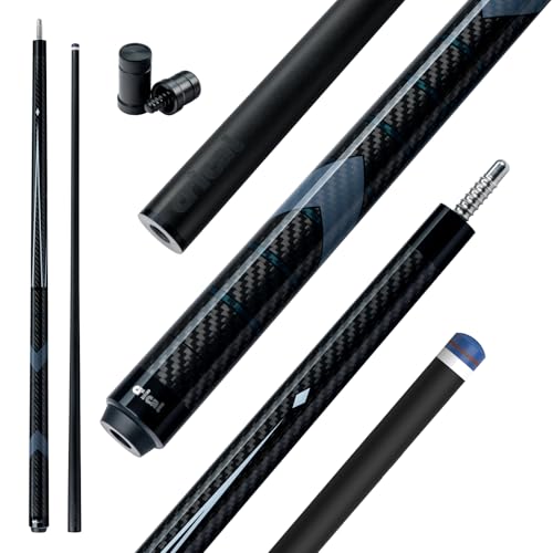 CRICAL Carbon Fiber Pool Cue Stick 58" Billiard Cue Sticks Professional Low Deflection Pool Sticks with 3/8 * 8 Pin Joint and 12.5mm Tip - color: 001-CL01 (Pro Taper)