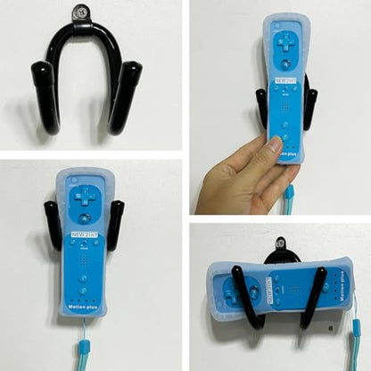 Pmsanzay 4 Pack Universal Game Controller Organizer - Wall Mount Rack for Nintendo Wii Remote Controller Accessories