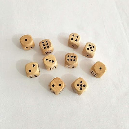 20Pcs Wooden D6 Dice Set, 20mm Round Corner, 6 Sided Gaming Dice for Adults Standard Game Dice
