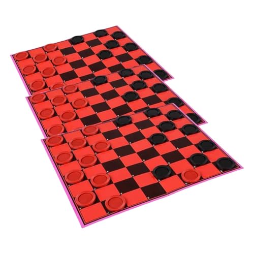 Gamie Checkers Board Game for Kids, Set of 6, Classic Checkers with Red and Black Pieces, Fun Travel Games for Kids and Adults, Cool Birthday Party Favors and Goodie Bag Fillers (Pack of 3) - size: 11" x 9.75" (Pack of 3)
