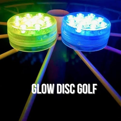 Birdi Disc Golf Beacon -2Pack - Magnetic LED Disc Golf Basket Lights-Remote Controlled-Waterproof-Multi Colored-Glow Disc Golf-Night Disc Golf