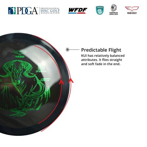 Yikun Midrange Disc Golf Disc-Overstabel Golf Mid-Range,PDGA Approved Great for Competition,Leisure and Entertainment - color: black
