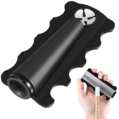 Mudder Pool Cue Tips Repair Tool, Pool Stick Tip Shaper Scuffer Aerator Burnisher Radius Gauge, 5 in 1 Billiards Accessories
