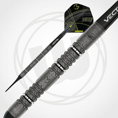 Winmau Darts - Michael Van Gerwen | Mike Maloney | Leonard Gates - Professional Players - Soft Tip Darts - Includes Dart Flights and Shafts - size: 18G