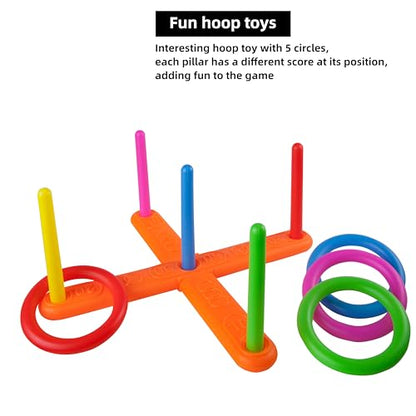 Ring toss Game for Kids Outdoor, Yard Toss Game for Kids & Family - Ring Toss Games, Indoor and Outdoor Sports Toys, Beach Toys, Swimming Pool Toy, Children's Birthday Gift.