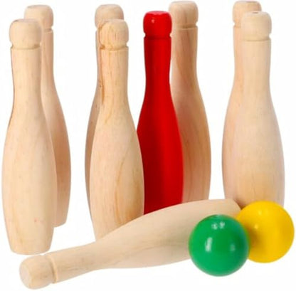 Alert Outdoor Bowling Set Wood.