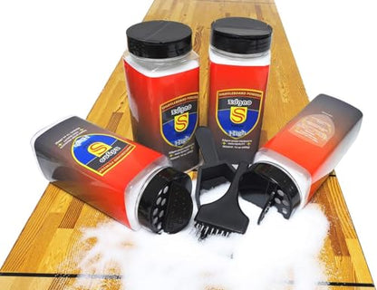 Shuffleboard Sand - Shuffleboard Wax with Mini Dustpan and Mini Brush, 2 Cans(2×14 oz) - style: 4 Cans High Speed