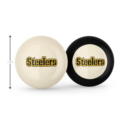 Imperial NFL Logo Cue Ball & 8 Ball Combo Set - color: Pittsburgh Steelers, White
