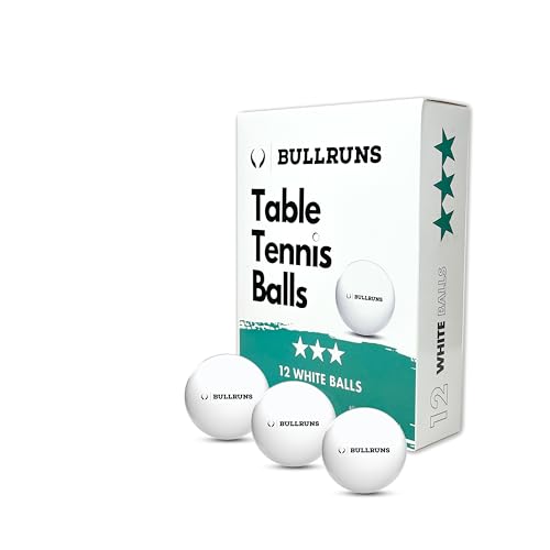 Bullruns Ping Pong Balls - 3-Star Table Tennis Balls| 2.7 Grams/Ball | High-Performance 40+ Size, ABS Training Balls | Ultimate Durability for All Games