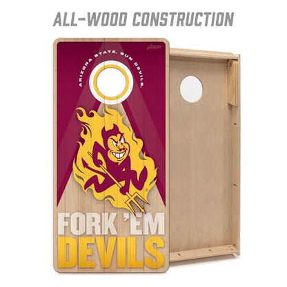 YouTheFan NCAA 2' x 4' Slogan Series Professional Wood Cornhole Game - color: Arizona State Sun Devils