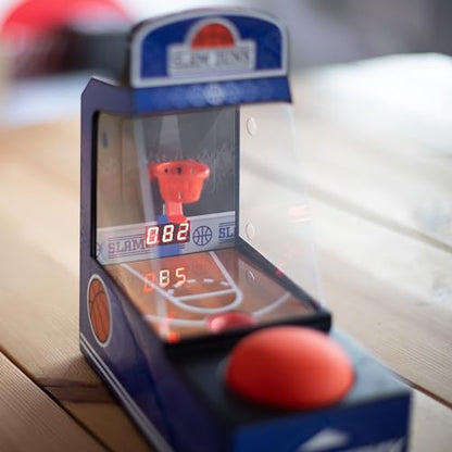 Retro Mini Arcade Basketball Game, Desktop Arcade Machine, Portable Tabletop Basketball Game with Score Counter, Basketball Hoop, Great Gifts for Men, Birthday Presents for Him - ThumbsUp!