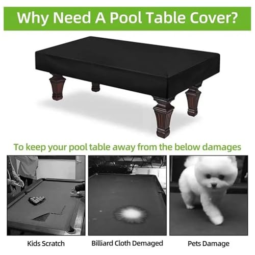 7ft 8ft 9ft Billiard Table Cover Waterproof Dustproof Resistant Cover Protector with Locking Rope(9FT) - color: 9ft