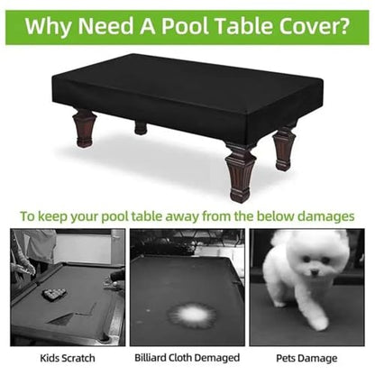 7ft 8ft 9ft Billiard Table Cover Waterproof Dustproof Resistant Cover Protector with Locking Rope(9FT) - color: 9ft