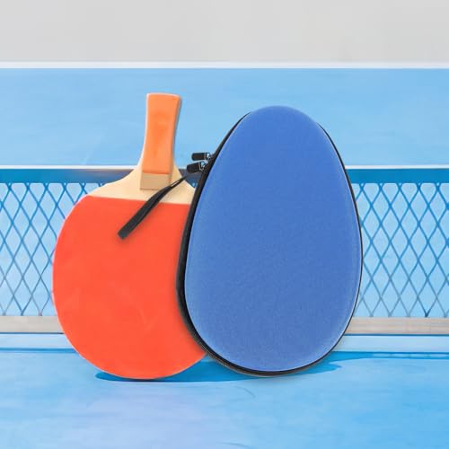 Yardwe Table Tennis Paddle Case Eva Hard Storage Bag Portable Racket Fixed Cover Ball Compartment for Ping Pong Players