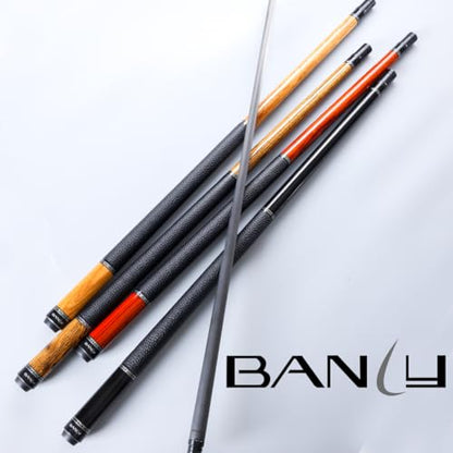 Banly Carbon Fiber Pool Cue Stick 12.5mm Time Crystal Tip, Low Deflection Pool Cue Professional Billiard Cue Sticks with Gift Box - color: 1-Ebony Wood