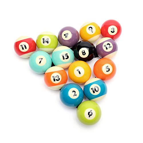 CUPPA Professional Pool Balls/Billiard Balls Set, Complete 16 Balls for Pool Tables - color: Bright