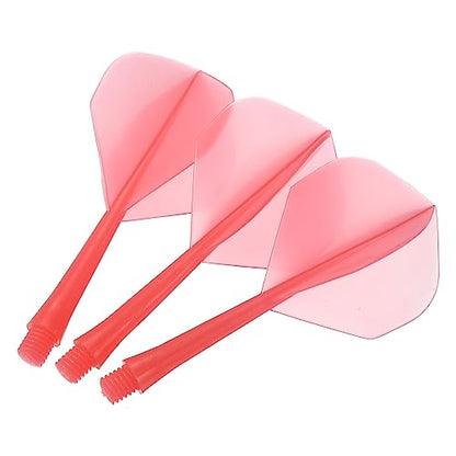 PATIKIL Integrated Dart Shaft & Flights, Pack Lightweight Plastic Dart Flight Set - color: Transparent Red