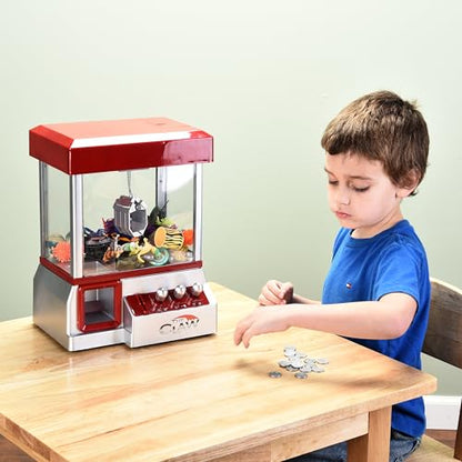 Etna Electronic Mini Claw Machine for Kids, Mini Candy Prize Dispenser Arcade Game with Sound, 30 Tokens, 10" x 7.90" x 13.5"