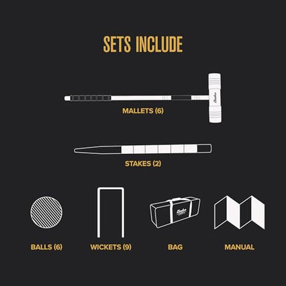 Baden Deluxe Series Croquet Set 29 inch mallets - style: Deluxe Series