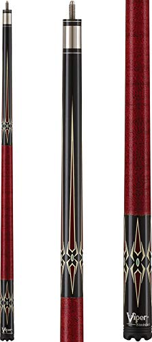 Viper by GLD Products Sinister 58" Pool Cue - color: Black with Maroon/Cream, size: 20 Ounce