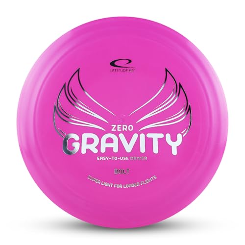 Latitude 64 Zero Gravity Bolt Disc Golf Distance Driver | Maximum Distance Disc Golf Driver w/High Glide | Lightweight, Floating Plastic | Effortless Distance for Newer Players | 120-130g - color: Pink