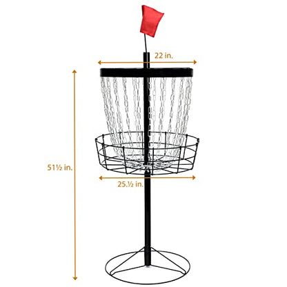 Trademark Innovations Portable Metal Disc Frisbee Golf Goal Set Comes with 6 Discs (Black)