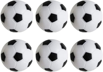 6 Pack Foosball Table Replacement, 1.42 Inch/36mm Black and White Table Soccer Balls for Foosball Accessory Replacements Football Themed Gifts