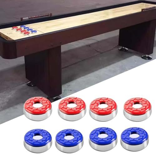 8 Pieces Shuffleboard Pucks Table Rollers Replacements Smooth Edge High Density Board Material Portable Design Suitable for Indoor Outdoor Party