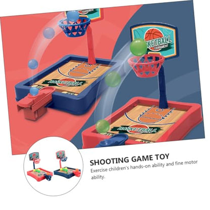 2 Sets Mini Desktop Basketball Game with Shooting Frame Easy to Install Indoor Hoop for Hand-Eye Coordination and Finger Power Improvement