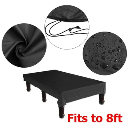 1/3/5pcs 8Ft Billiard Pool Table Cover with Drawstring Waterproof for Rectangle(5pcs) - size: 5pcs