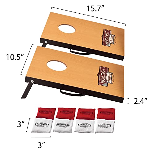 Mainstreet Classics Micro Bean Bag Toss: Travel Sized, (16" x 10.5" Boards) Mini Cornhole Game Set