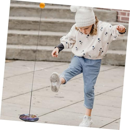 Luxshiny Elastic Shaft Table Tennis Trainer with Pong Balls for Indoor Outdoor Use Portable Pong Training Device for Skill Reflex and Eye Hand Coordination Practice