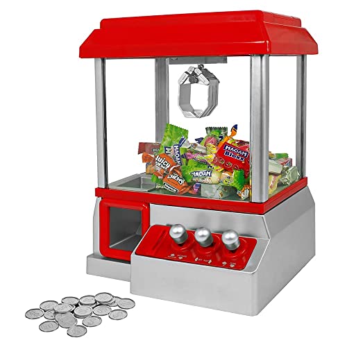 Mikamax - Candy Grabber - Arcade Game - Home Cake Machine - Claw Machine - Mini Fair Game Machine - Red - Candy Machine with Grip Arm