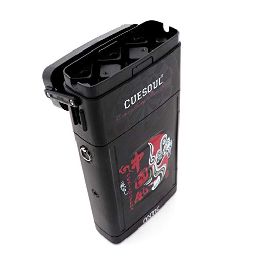 CUESOUL ANTIE Hard Dart Case with Peking Opera Mask Design and Dart Flights Case for Your Choice - color: Dart Case-Black