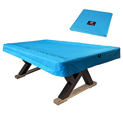 7/8/9FT Heavy Duty 600D Polyester Canvas Billiard Pool Table Cover(7 Colors Available) (Sky Blue, 7-Foot) - color: Sky Blue, size: 7-Foot