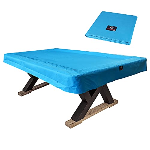 7/8/9FT Heavy Duty 600D Polyester Canvas Billiard Pool Table Cover(7 Colors Available) (Sky Blue, 8-Foot) - color: Sky Blue, size: 8-Foot