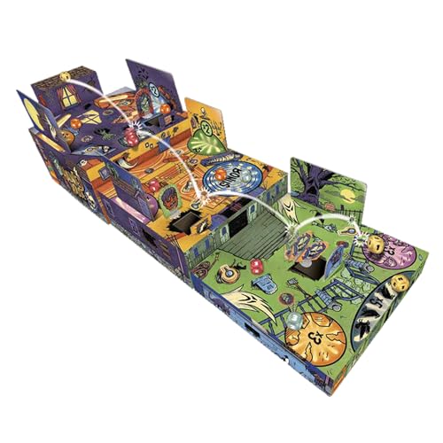Boxtop Pinball: Haunted House - Exciting Family Pinball Adventure! Fun Monster Themed Tabletop Game for Kids & Adults, Ages 8+, 1-4 Players, 15 Minute Playtime, Made by Pandasaurus Games