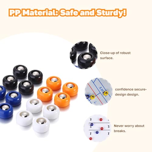16 Mini Shuffleboard Pucks Set 25mm Tabletop Sliding Rollers for Kids Adults Game Pieces