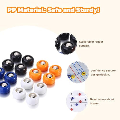 16 Mini Shuffleboard Pucks Set 25mm Tabletop Sliding Rollers for Kids Adults Game Pieces