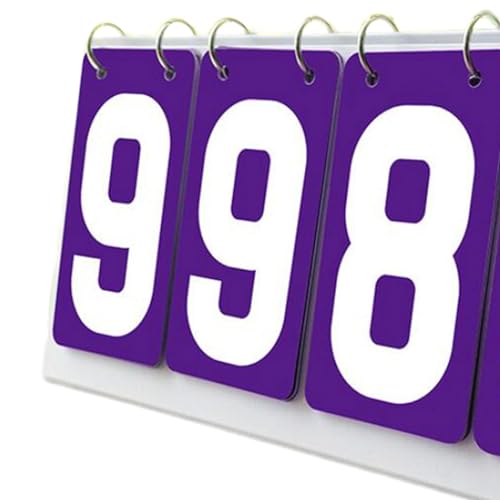 Tabletop Score Flipper, Sports Scoreboard 4 Digits Manual Score Flip Cards Flip Number Score Board for Volleyball Football